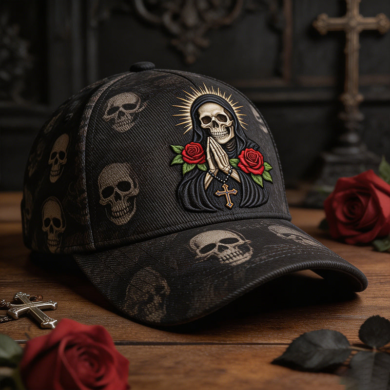 Religious Faith Skull Art Print Casual Cap