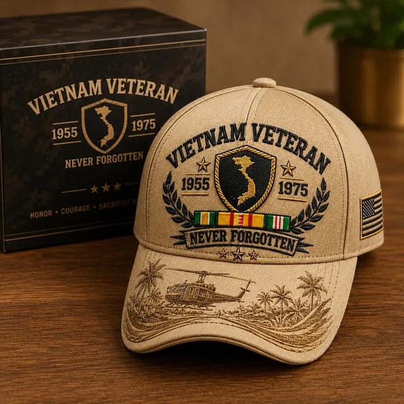 Vietnam Veteran Print Baseball Cap