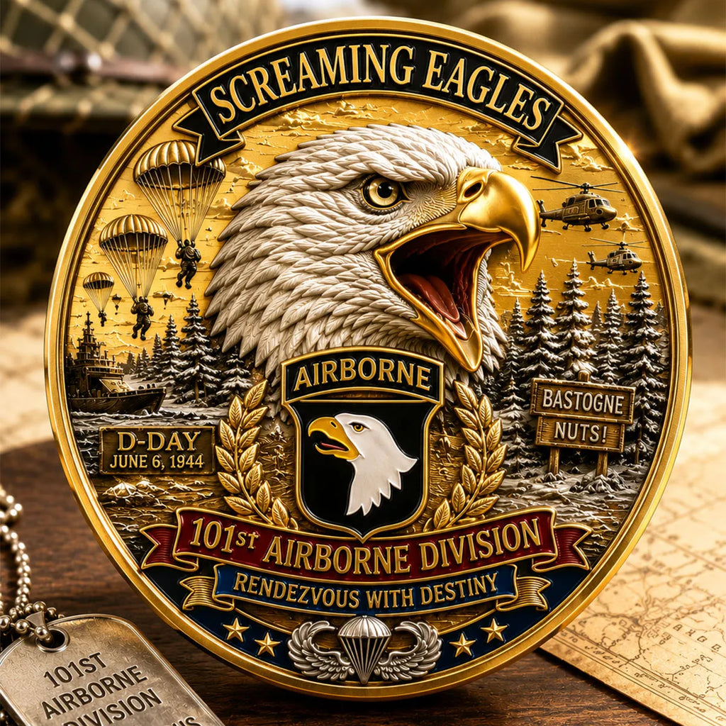 101st Airborne Division Commemorative Metal Medal