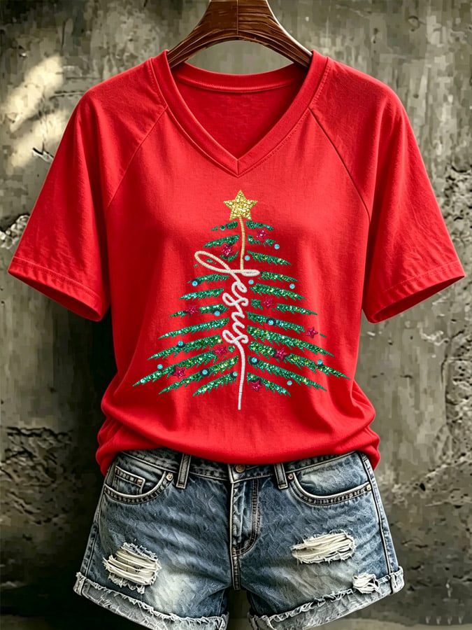 Women's Christmas Print Top