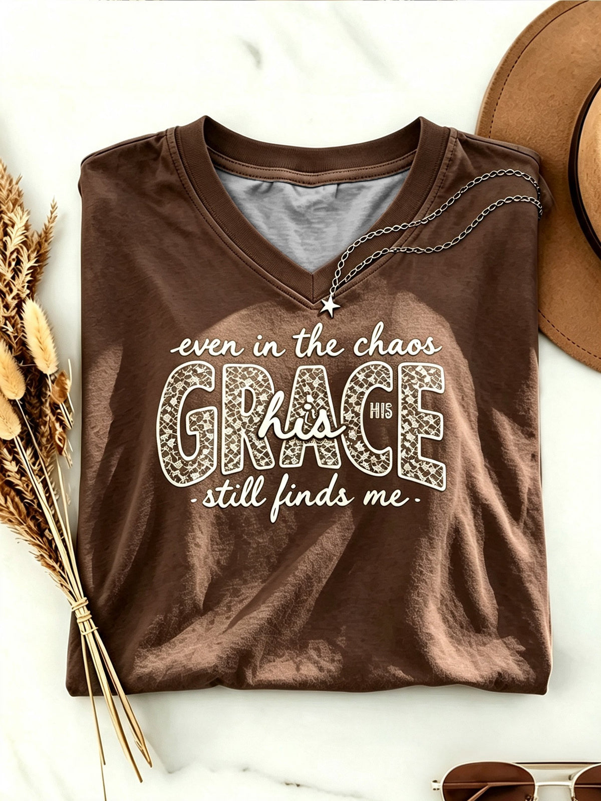 Women's Faith Print Casual Top