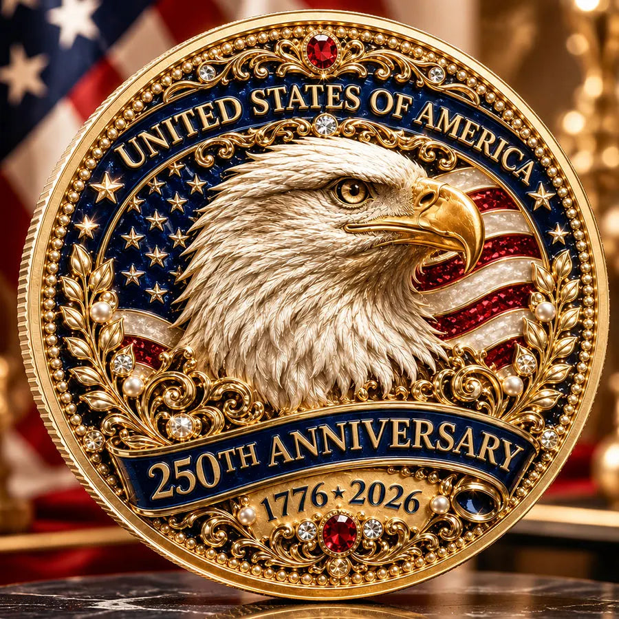 America 250 Commemorative Metal Medal 1776–2026
