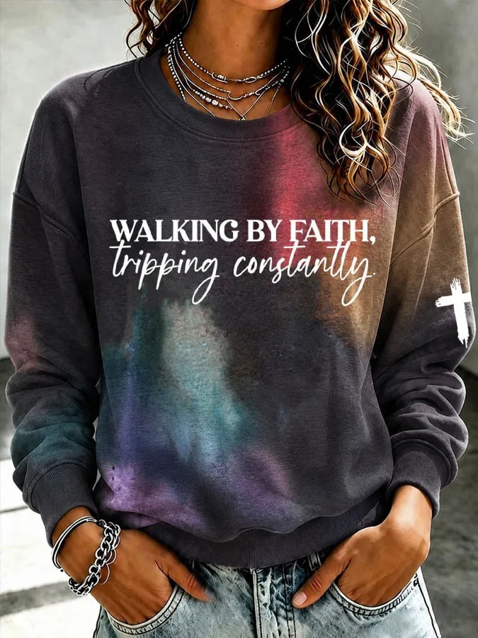 Women's Faith Art Print Sweatshirt