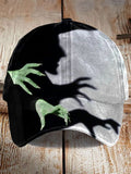 Vintage Halloween Witch Print Hat