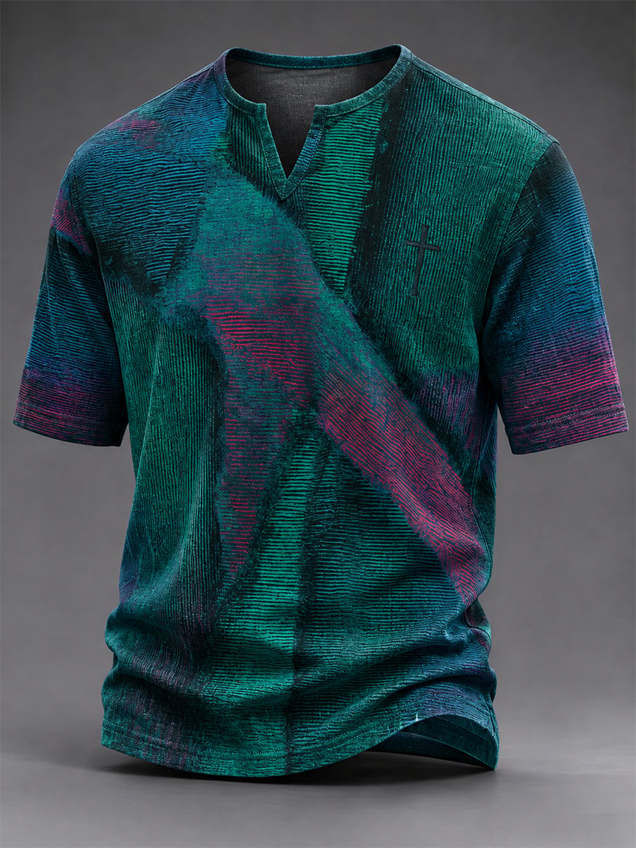 Men's Vintage Faith Faux-Linen T-shirt