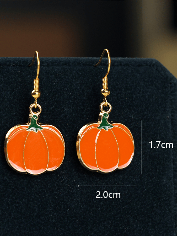 Halloween Pumpkin Element Earrings