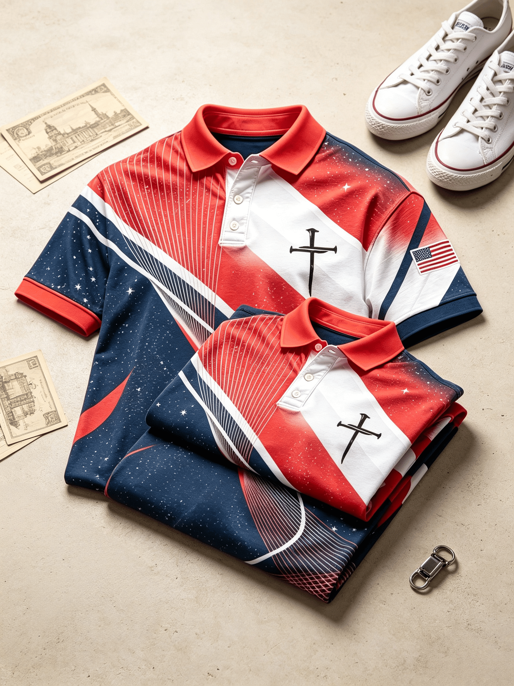 Men's Business Casual Faith Graphic Print Short Sleeve Polo Shirt
