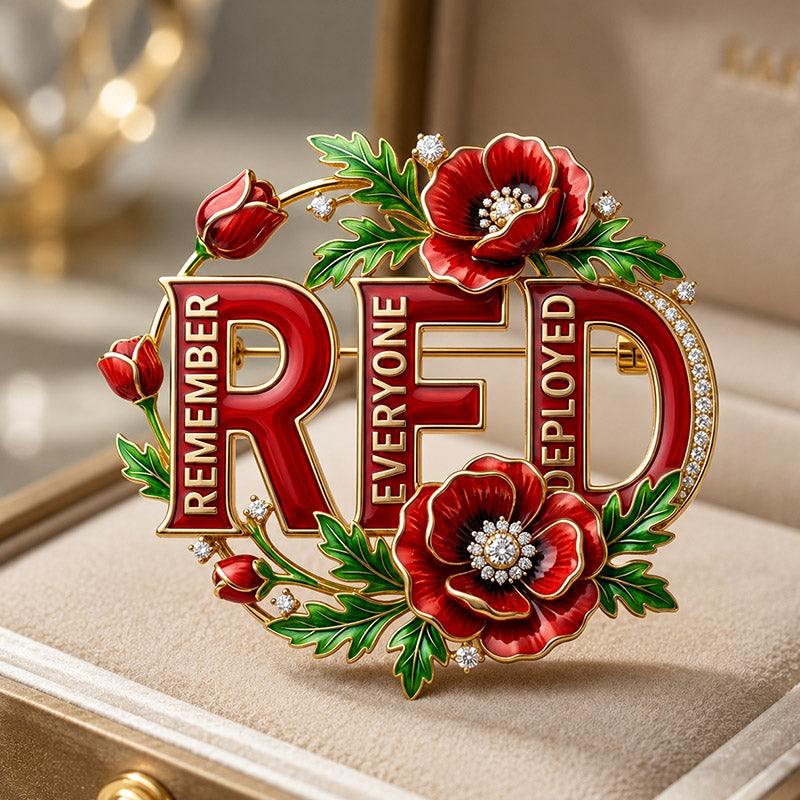 "Tribute and Remembrance" — R.E.D. Exquisite Poppy Wreath Brooch