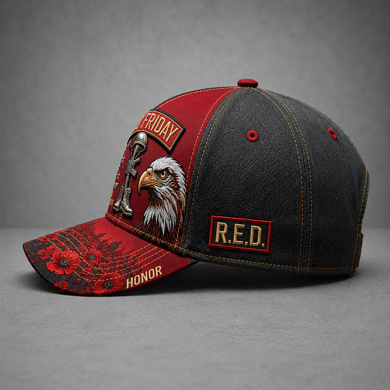 "Red Friday" Veteran Commemorative Casual Baseball Cap