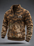 Men's Faith Cross Camo Art Sweatshirt