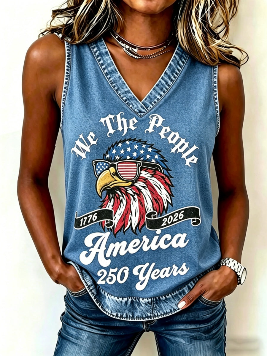 We The People Eagle Print Women's Sleeveless Top