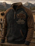 Men'S Casual Western Faith-Print Sweatshirt