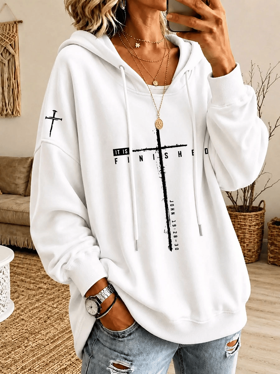Women'S Faith-Print Hoodie