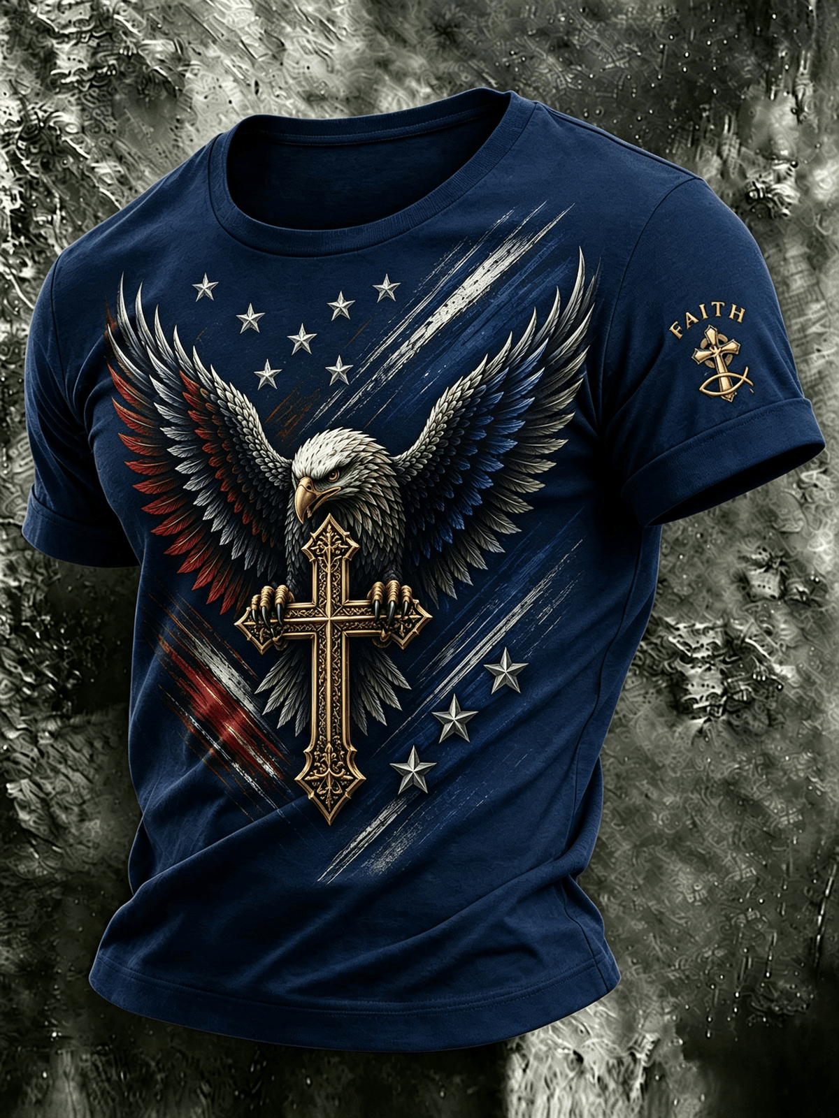 Men's Cross Faith Print T-Shirt