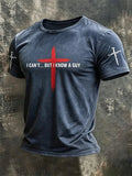 Men's I Can't But I Know A Guy Print Casual T-shirt