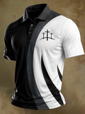 Men's Faith Cross Printed Polo Shirt