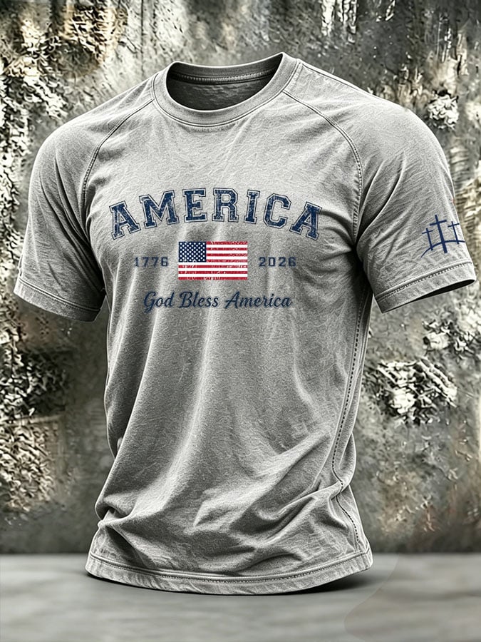 Men's Retro Print Short-Sleeve T-Shirt