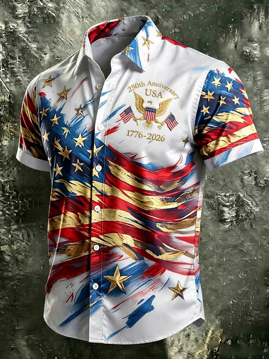 Men's American 250th Anniversary Short Sleeve Shirt