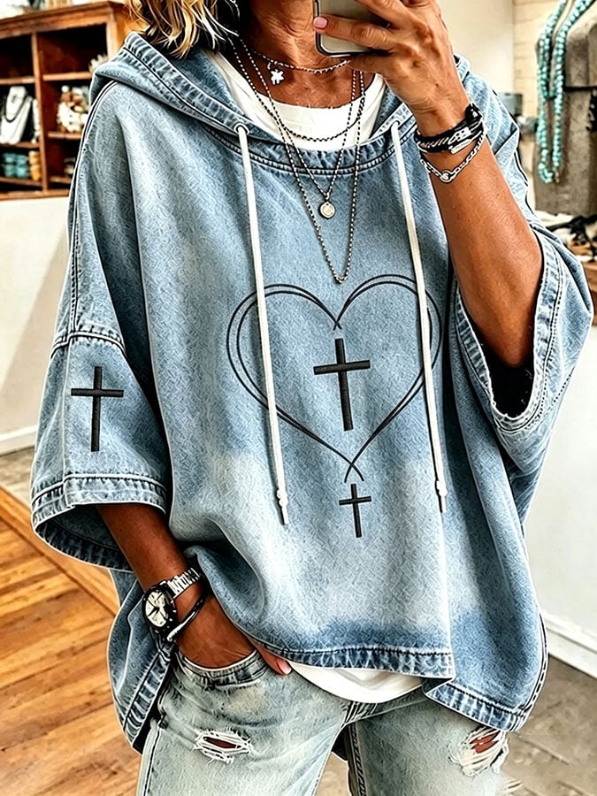 Women's Casual Printed Loose Sweatshirt