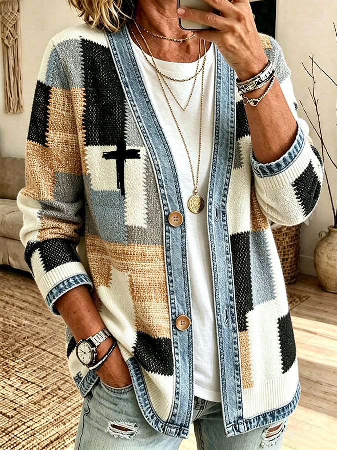Women's Casual Printed Cardigan