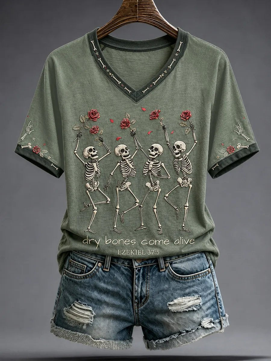 Women's Print Round Neck T-shirt