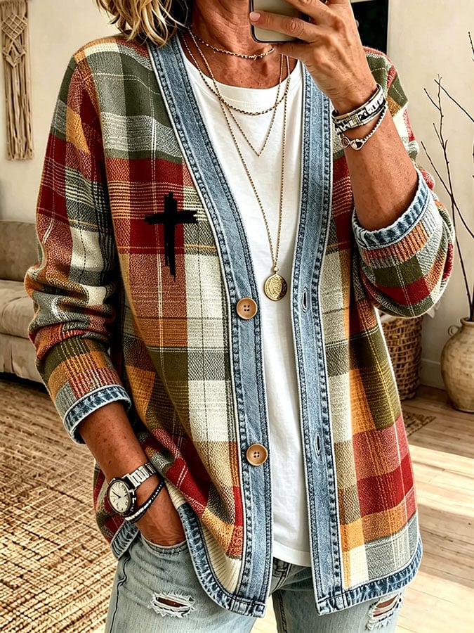 Women's Casual Printed Cardigan