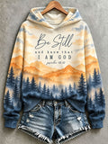 Women's Casual Printed Hooded Sweatshirt