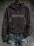 Women's Vintage Halloween Print Hoodie