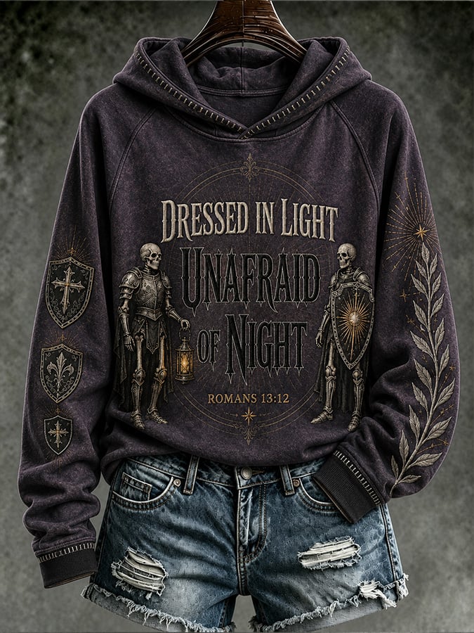 Women's Vintage Halloween Print Hoodie
