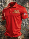 Men'S America 250 Years Freedom Polo Shirt