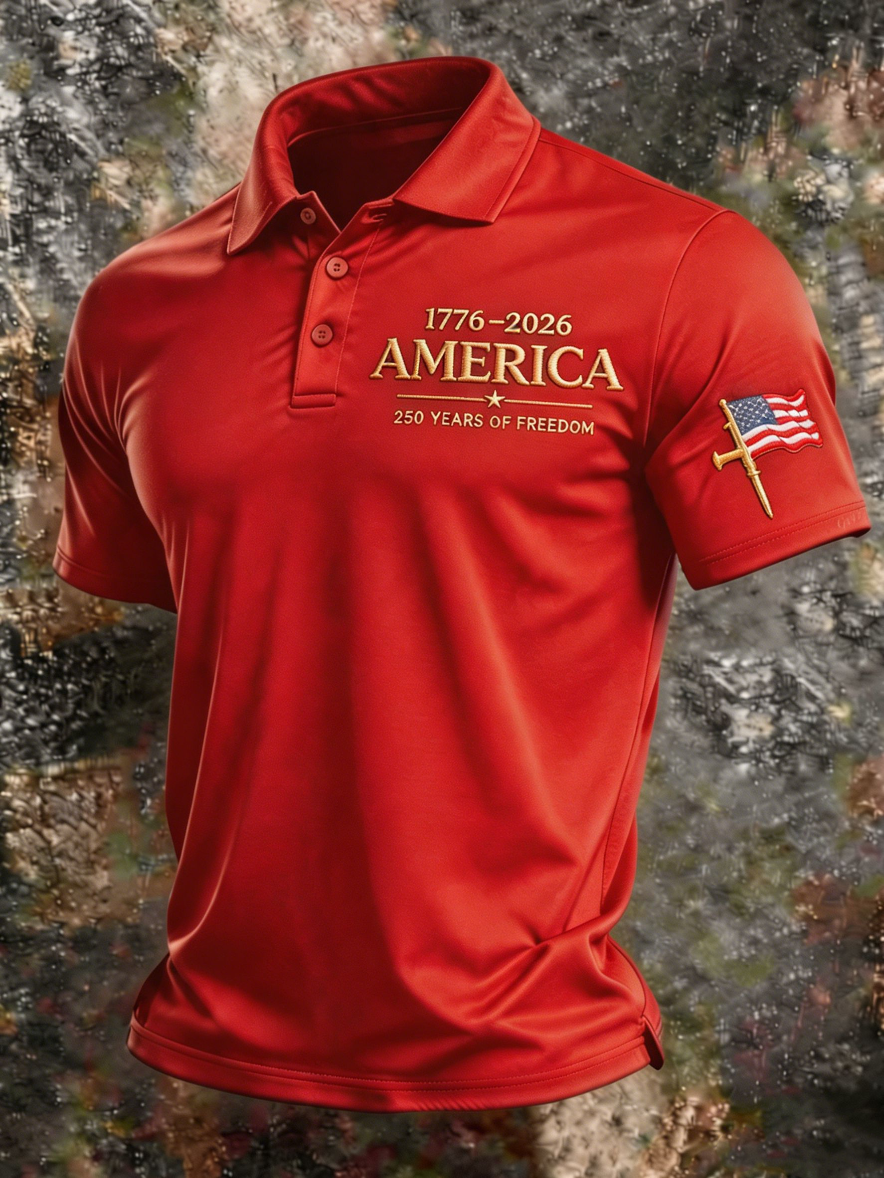 Men'S America 250 Years Freedom Polo Shirt