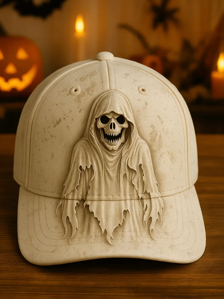 Vintage Halloween Horror Ghost Art Print Hat
