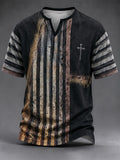 Men's Vintage Faith Faux-Linen T-shirt