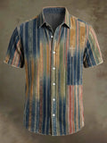 Men's Vintage Faith Faux-Linen Short-Sleeve Shirt