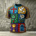 Men's Faith Art Printed Casual T-Shirt