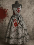 Women's Bloody Art Print Dress