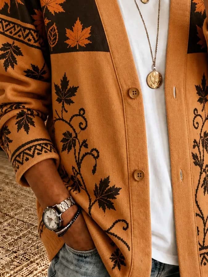 Women'S Casual Printed Cardigan