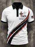 Men'S Casual "Faith" Print T-Shirt