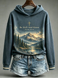 Women's Be Still And Know Psalm 46:10 Printed Sweatshirt