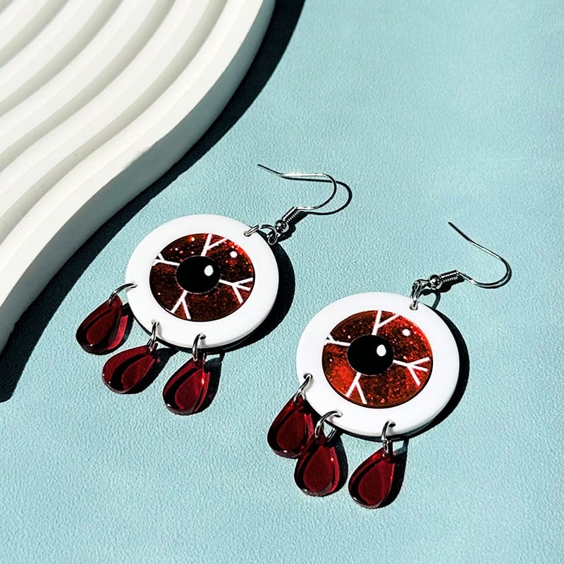 Halloween Creative Scary Eyeball Drop Earrings