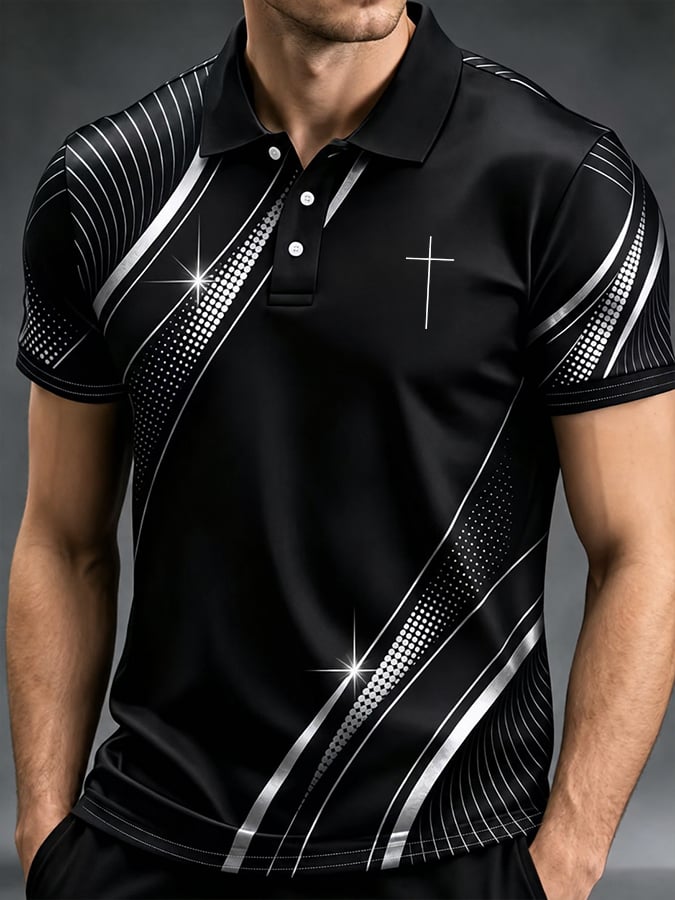 Men'S Casual "Faith" Print T-Shirt