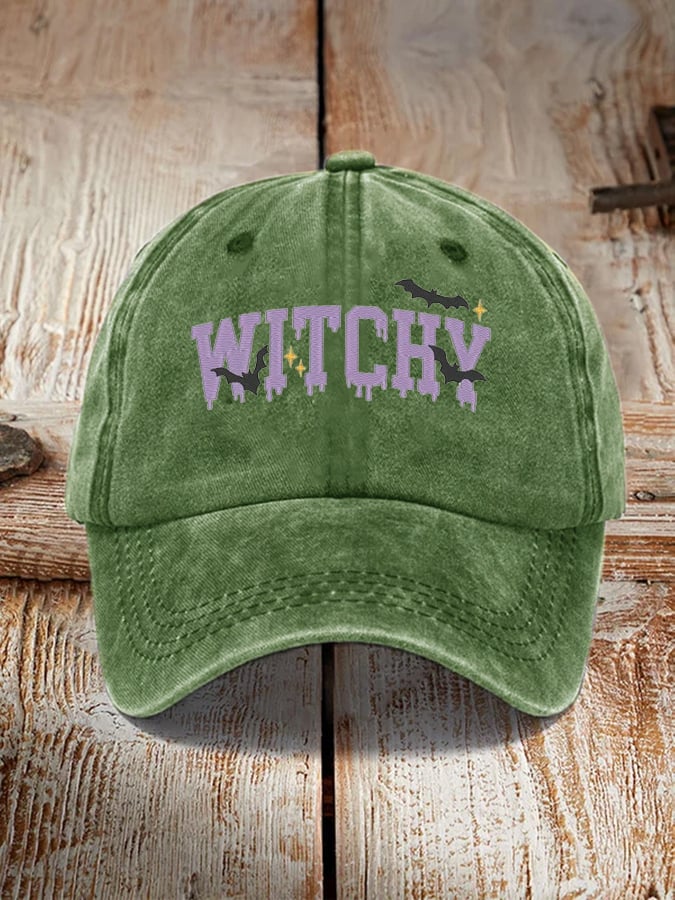 Unisex Halloween Witchy Print Hat