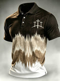 Men's Faith Cross-Print Short-Sleeve Polo Shirt