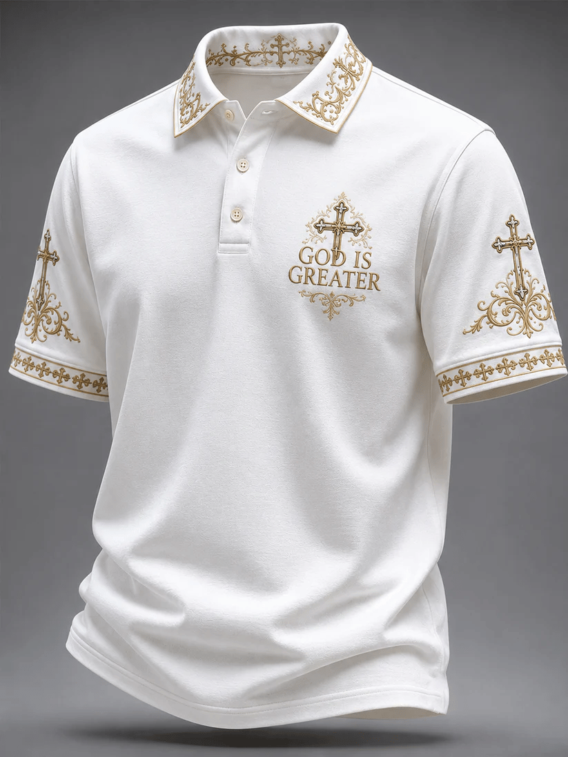 Men's 'God Is Greater' Print Casual Top