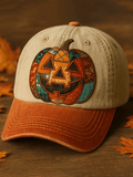 Vintage Pieced Pumpkin Art Print Hat
