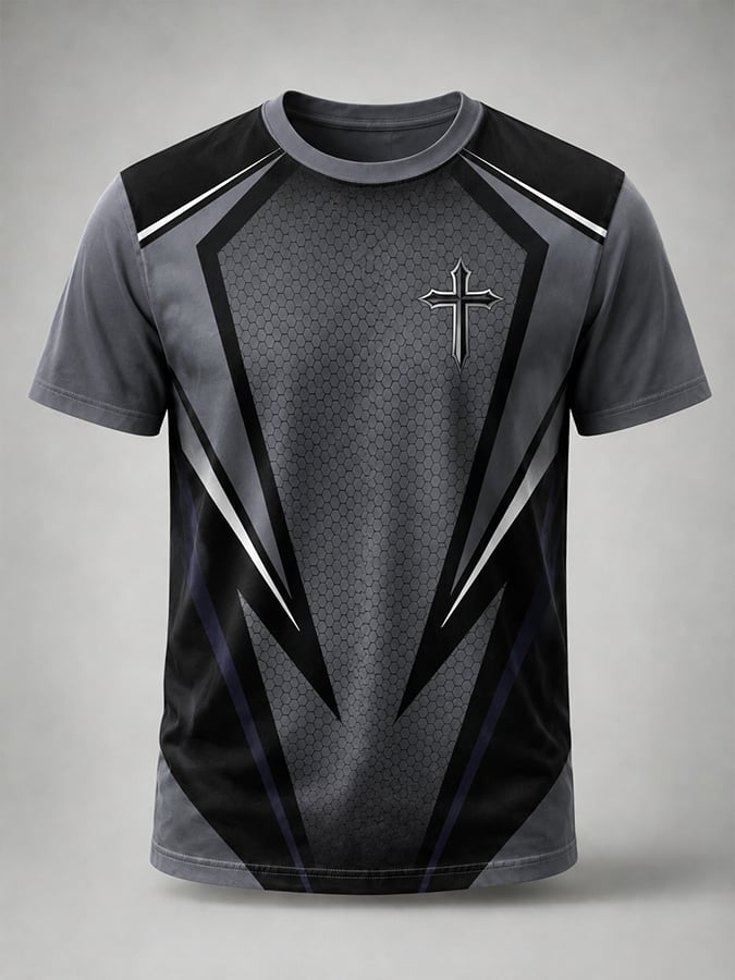 Men'S Casual "Faith" Print T-Shirt