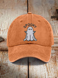 Halloween spooky washed baseball hat