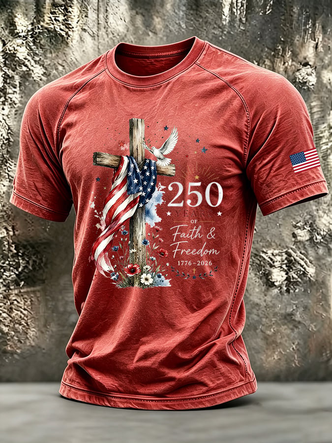 Men's Retro Print Short-Sleeve T-Shirt