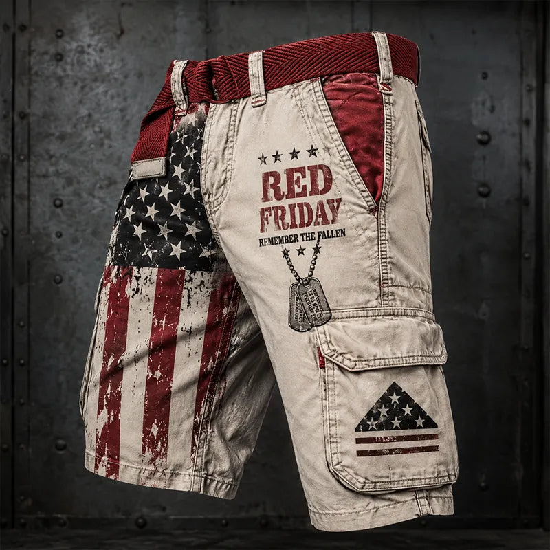Men's "Red Friday" Veteran Commemorative Cargo Shorts