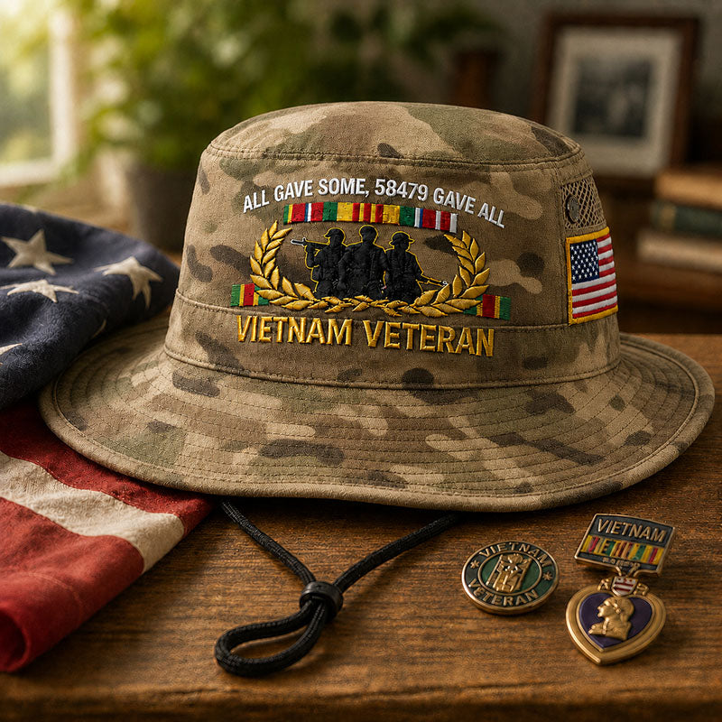 Vietnam Veteran Camo Bucket Hat